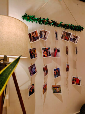 Rustic Polaroid Photo Curtain